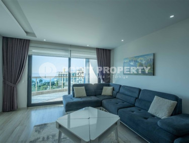 Стильная трехкомнатная квартира, 87м², с видом на море в элитном комплексе Каргыджака, Алания-id-2727-фото-2