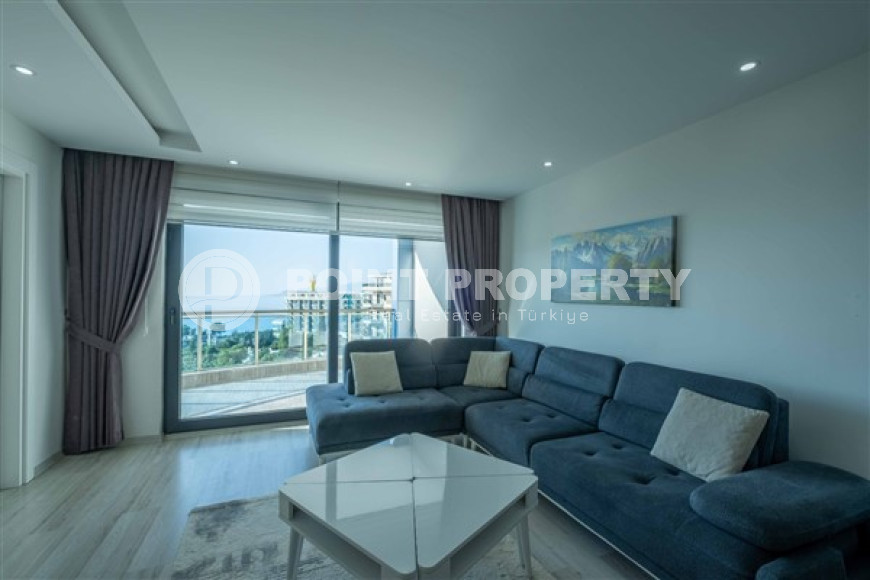 Стильная трехкомнатная квартира, 87м², с видом на море в элитном комплексе Каргыджака, Алания-id-2727-фото-2