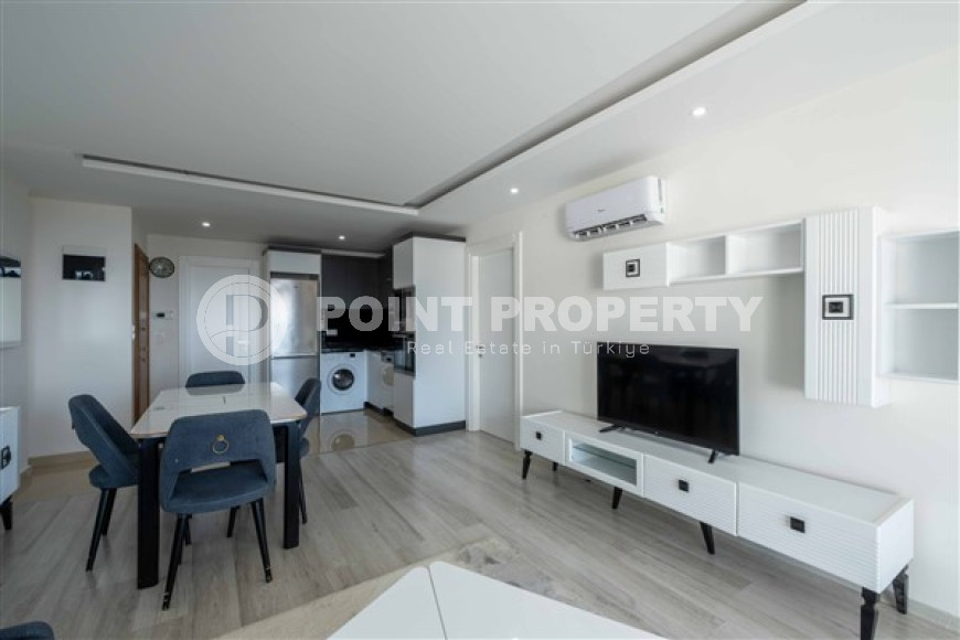 Стильная трехкомнатная квартира, 87м², с видом на море в элитном комплексе Каргыджака, Алания-id-2727-фото-4