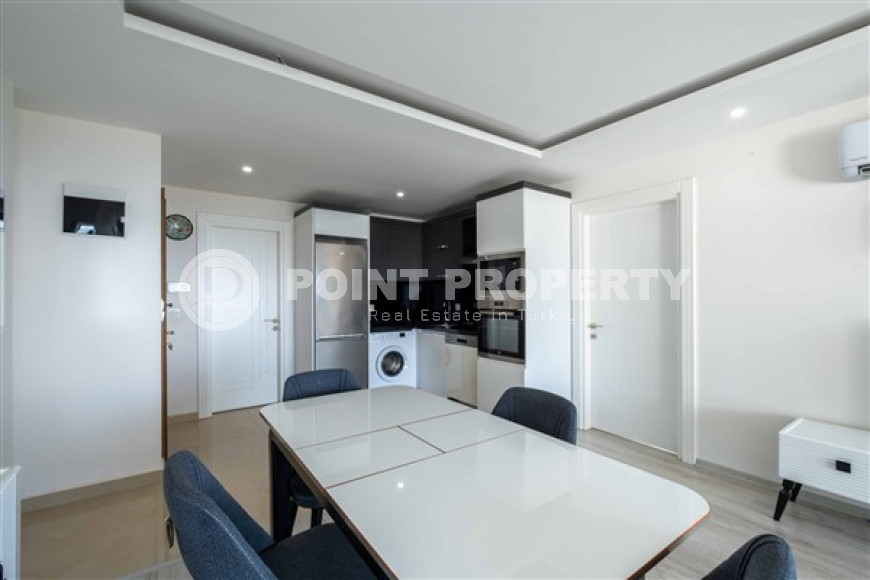 Стильная трехкомнатная квартира, 87м², с видом на море в элитном комплексе Каргыджака, Алания-id-2727-фото-5