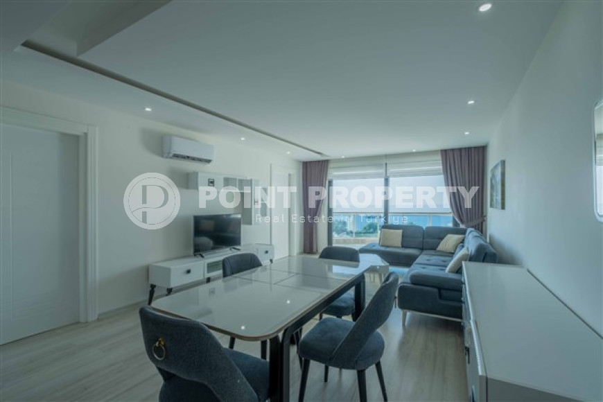 Стильная трехкомнатная квартира, 87м², с видом на море в элитном комплексе Каргыджака, Алания-id-2727-фото-6