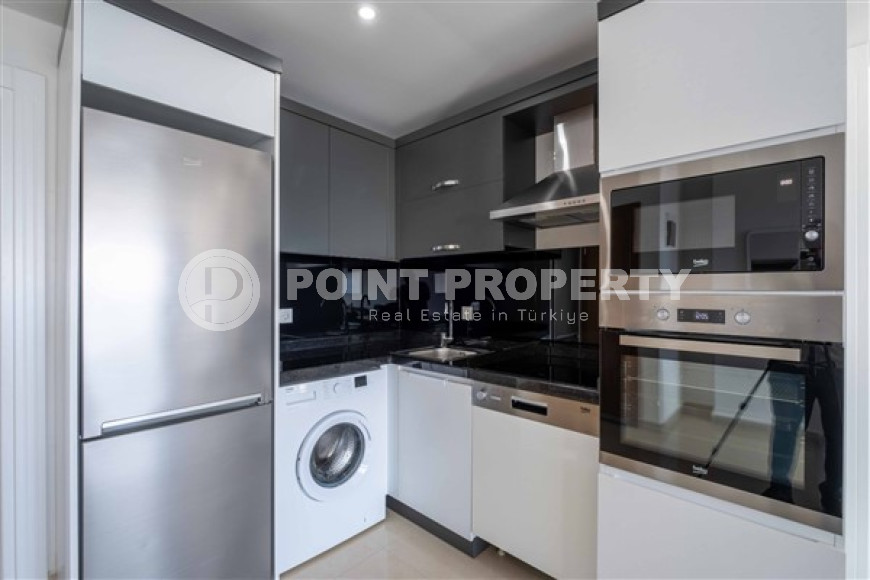 Стильная трехкомнатная квартира, 87м², с видом на море в элитном комплексе Каргыджака, Алания-id-2727-фото-9