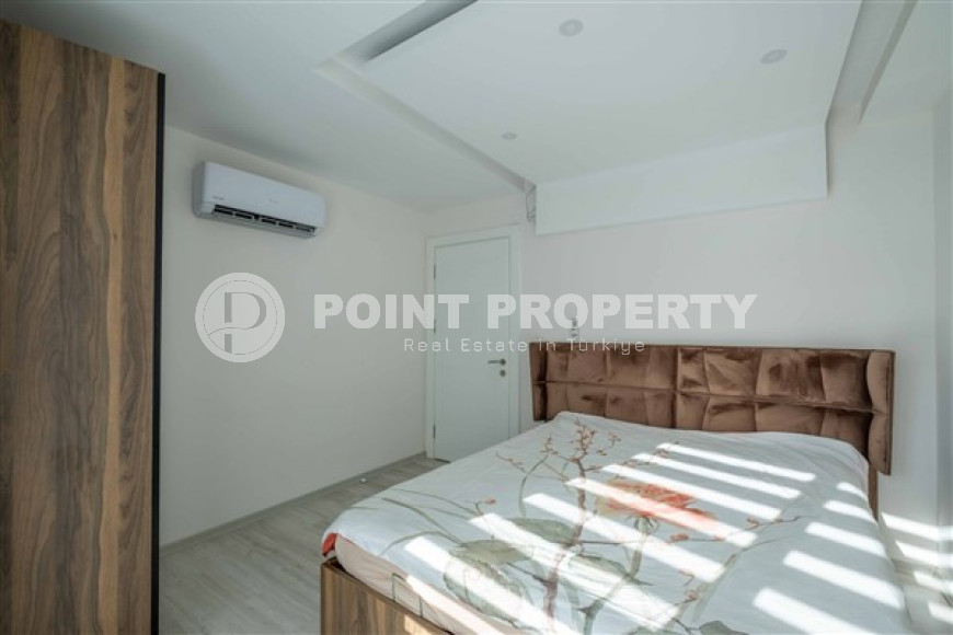 Стильная трехкомнатная квартира, 87м², с видом на море в элитном комплексе Каргыджака, Алания-id-2727-фото-11