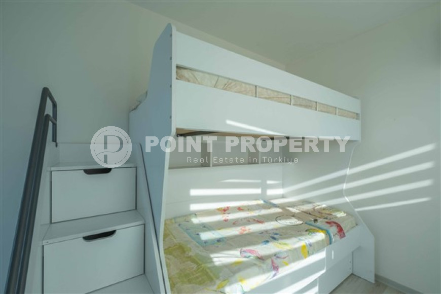 Стильная трехкомнатная квартира, 87м², с видом на море в элитном комплексе Каргыджака, Алания-id-2727-фото-13