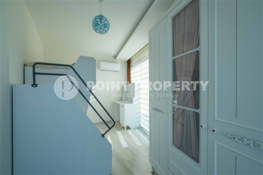 Стильная трехкомнатная квартира, 87м², с видом на море в элитном комплексе Каргыджака, Алания-id-2727-фото-15