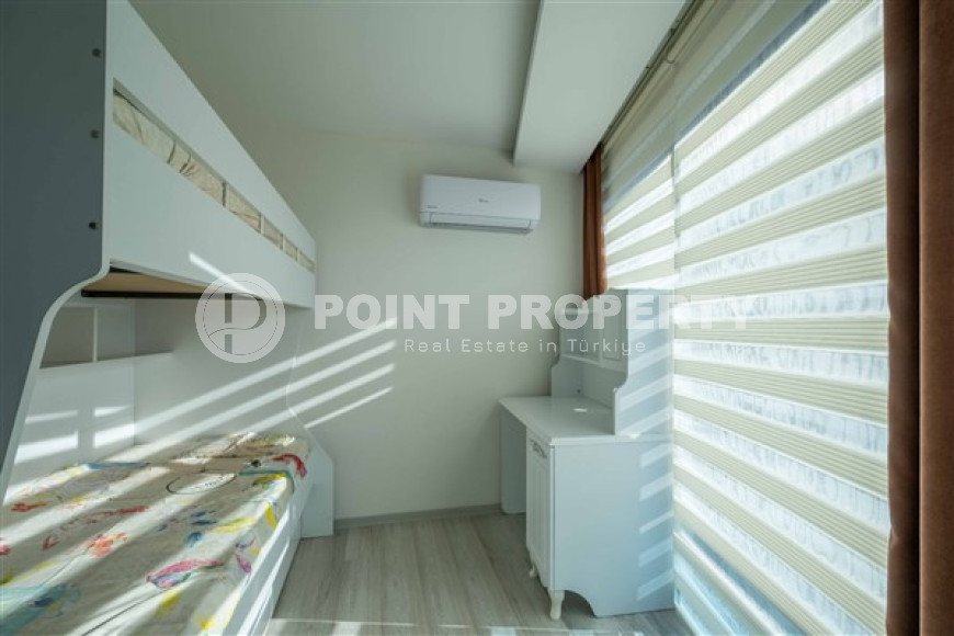 Стильная трехкомнатная квартира, 87м², с видом на море в элитном комплексе Каргыджака, Алания-id-2727-фото-16