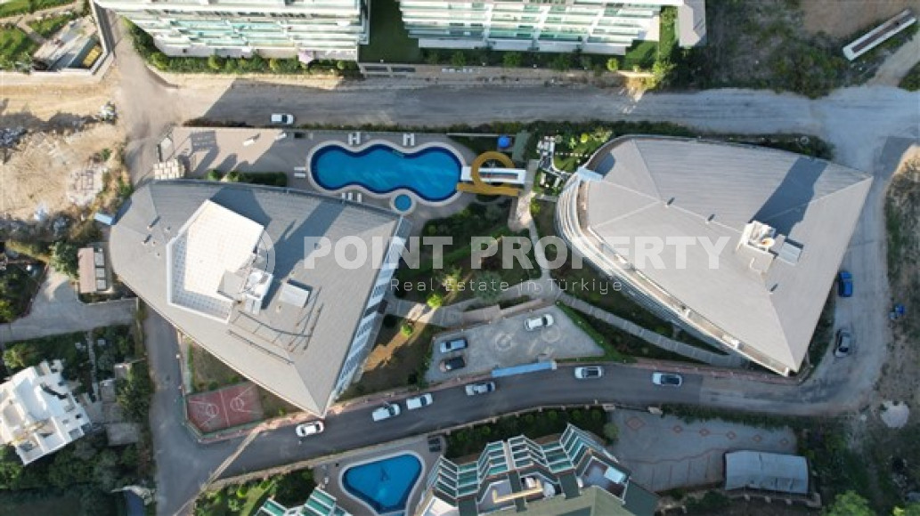 Стильная трехкомнатная квартира, 87м², с видом на море в элитном комплексе Каргыджака, Алания-id-2727-фото-20