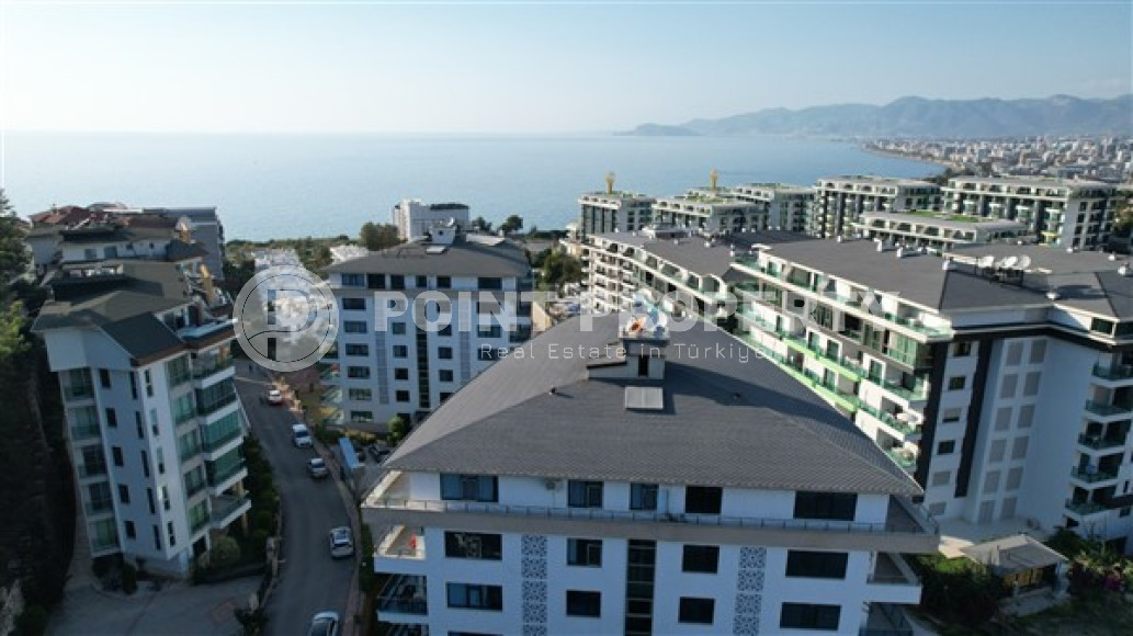 Стильная трехкомнатная квартира, 87м², с видом на море в элитном комплексе Каргыджака, Алания-id-2727-фото-22