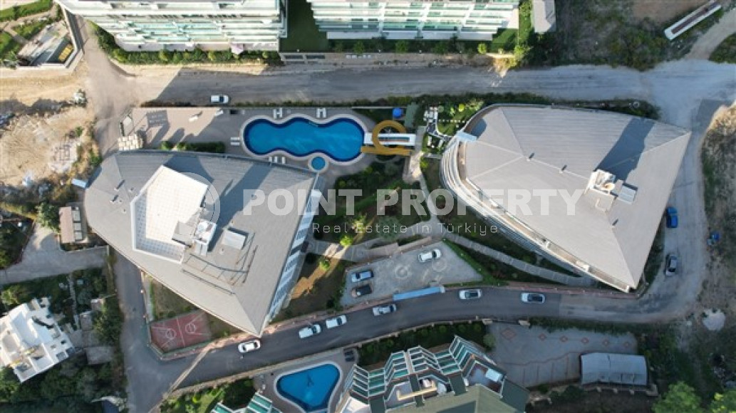 Стильная трехкомнатная квартира, 87м², с видом на море в элитном комплексе Каргыджака, Алания-id-2727-фото-23