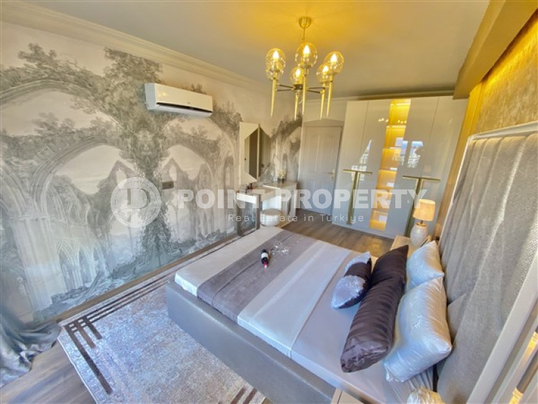 Фешенебельная двухкомнатная квартира, 65м², в 400м от моря в районе Алании Тосмур-id-2728-фото-15