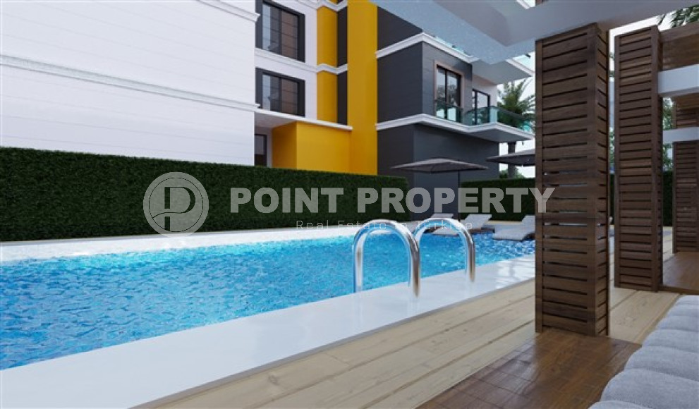 Inexpensive 1+1 apartment in a low-rise building under construction, in the Alanya area, Avsallar, with an area of 50 m2-id-2729-photo-12