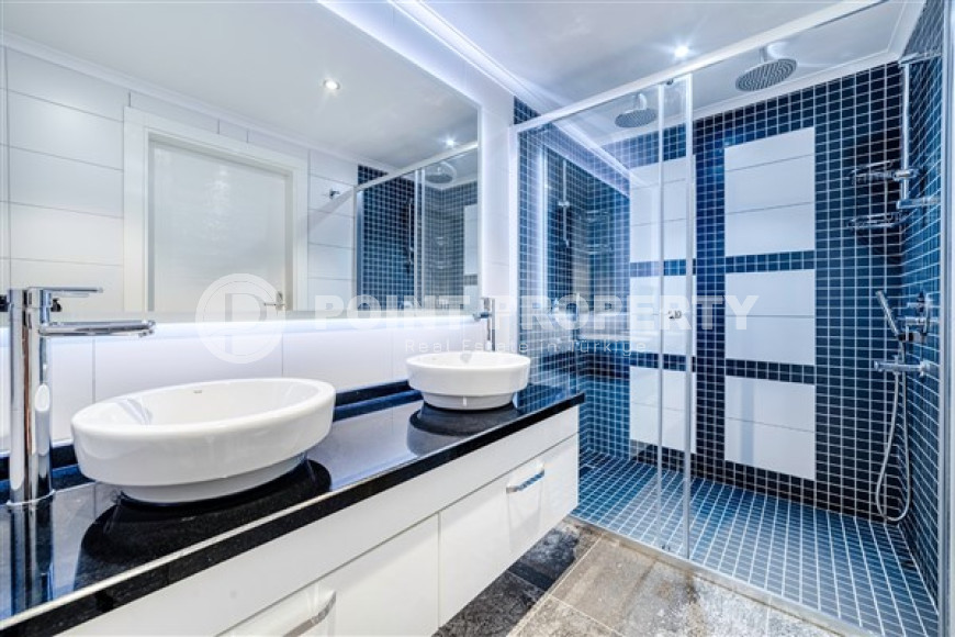 Элитный четырёхкомнатный дуплекс 350 м2, с прямым выходом к бассейну, подходит по получение гражданства, Джикджилли, Аланья-id-2732-фото-7