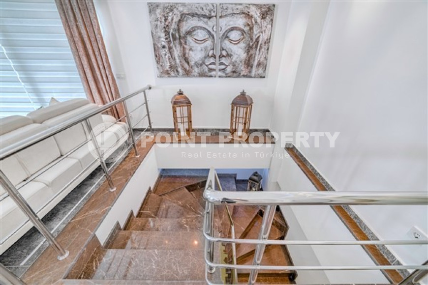 Элитный четырёхкомнатный дуплекс 350 м2, с прямым выходом к бассейну, подходит по получение гражданства, Джикджилли, Аланья-id-2732-фото-16