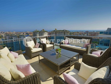 Многоквартирный пентхаус 3+2 на верхних этажах, в охраняемом комплексе с премиальной инфраструктурой, Джикджилли, Аланья-id-2744-фото-4