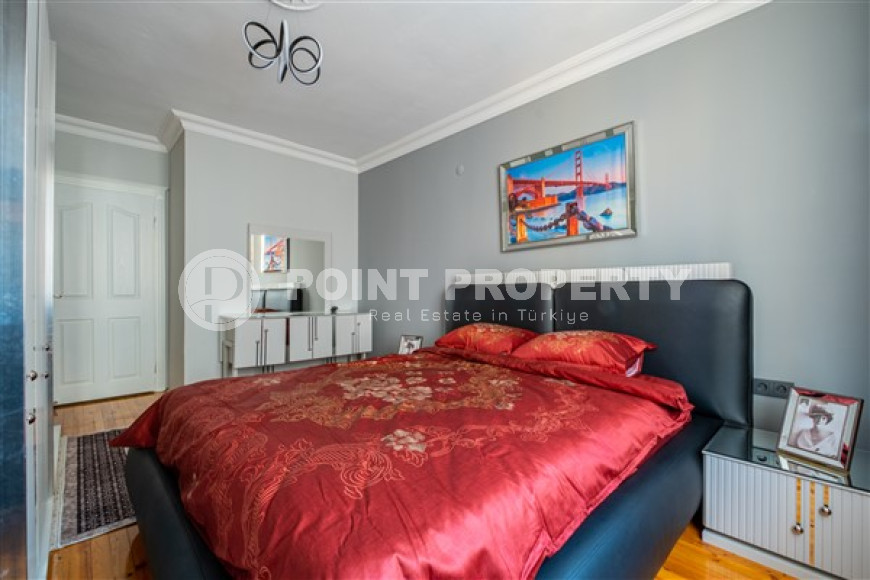 Готовая к проживанию, квартира с двумя спальнями, 120м², в 450м от моря в районе Оба, Алания-id-2756-фото-12