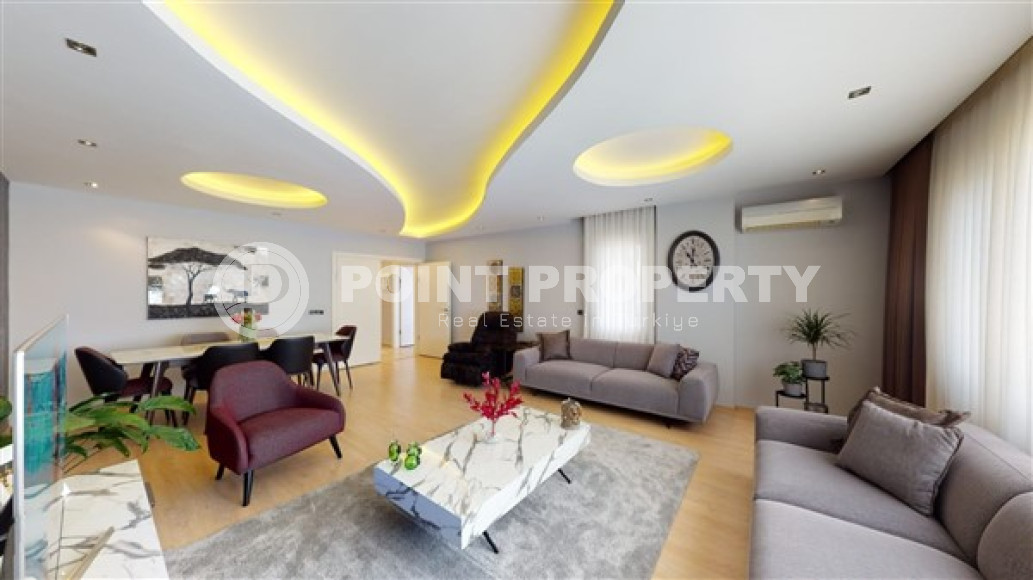 Уникальная четырехкомнатная квартира 170 м2, в районе Оба, Аланья, с роскошной кухонной зоной-id-2809-фото-4