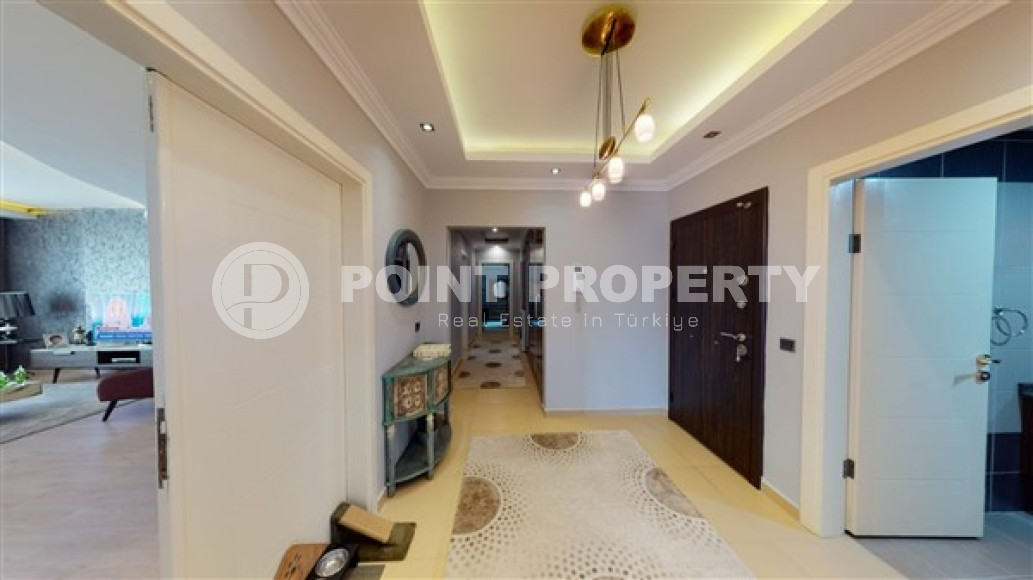 Уникальная четырехкомнатная квартира 170 м2, в районе Оба, Аланья, с роскошной кухонной зоной-id-2809-фото-11