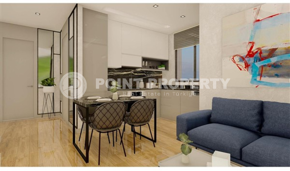 One-bedroom apartment under construction 550 m from the sea, 61 m², in Kargicak area, Alanya-id-2811-photo-9