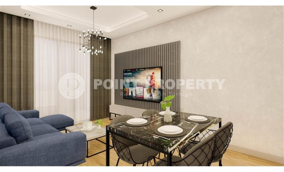 One-bedroom apartment under construction 550 m from the sea, 61 m², in Kargicak area, Alanya-id-2811-photo-10