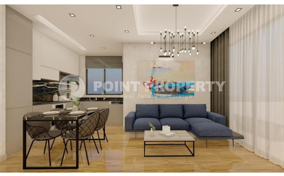 One-bedroom apartment under construction 550 m from the sea, 61 m², in Kargicak area, Alanya-id-2811-photo-12