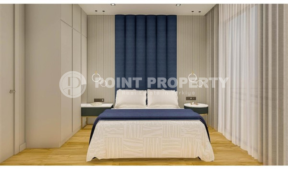 One-bedroom apartment under construction 550 m from the sea, 61 m², in Kargicak area, Alanya-id-2811-photo-13