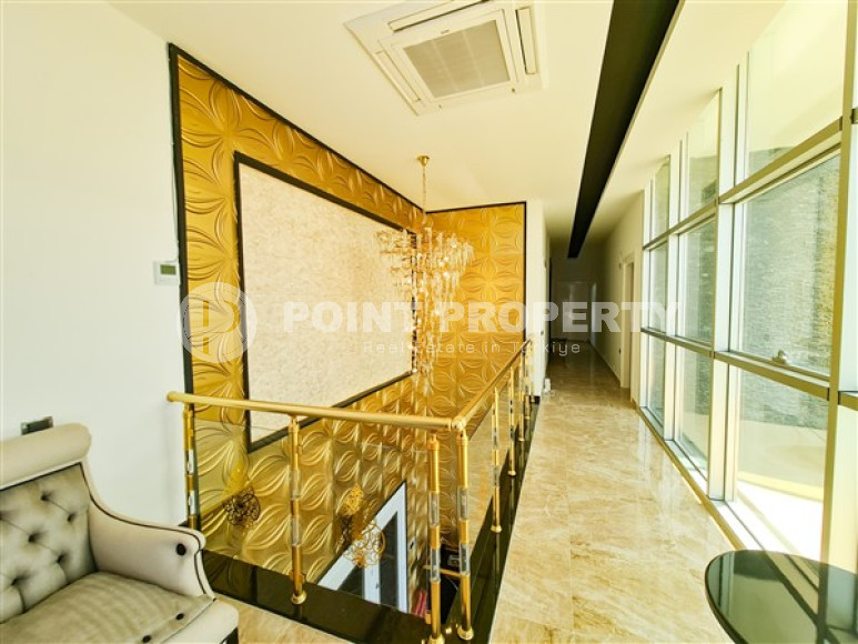 Элитная вилла 8+1 с роскошным дизайнерским интерьером, Каргыджак, Аланья, с участком земли 1400 м2-id-2821-фото-33