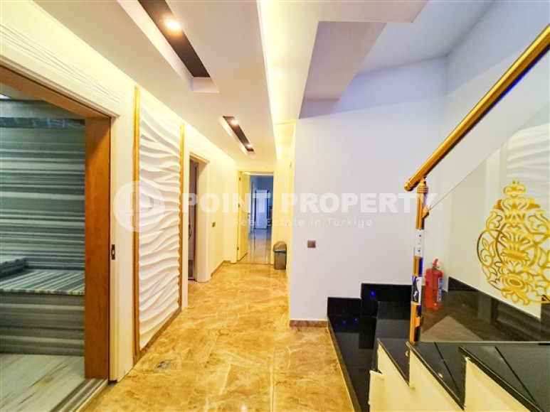 Элитная вилла 8+1 с роскошным дизайнерским интерьером, Каргыджак, Аланья, с участком земли 1400 м2-id-2821-фото-48