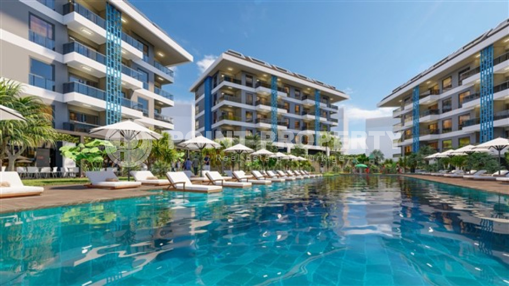 Inexpensive apartment 1+1, 65 m2, in the Kestel area, Alanya, in a low-rise complex with 5* infrastructure-id-2822-photo-3