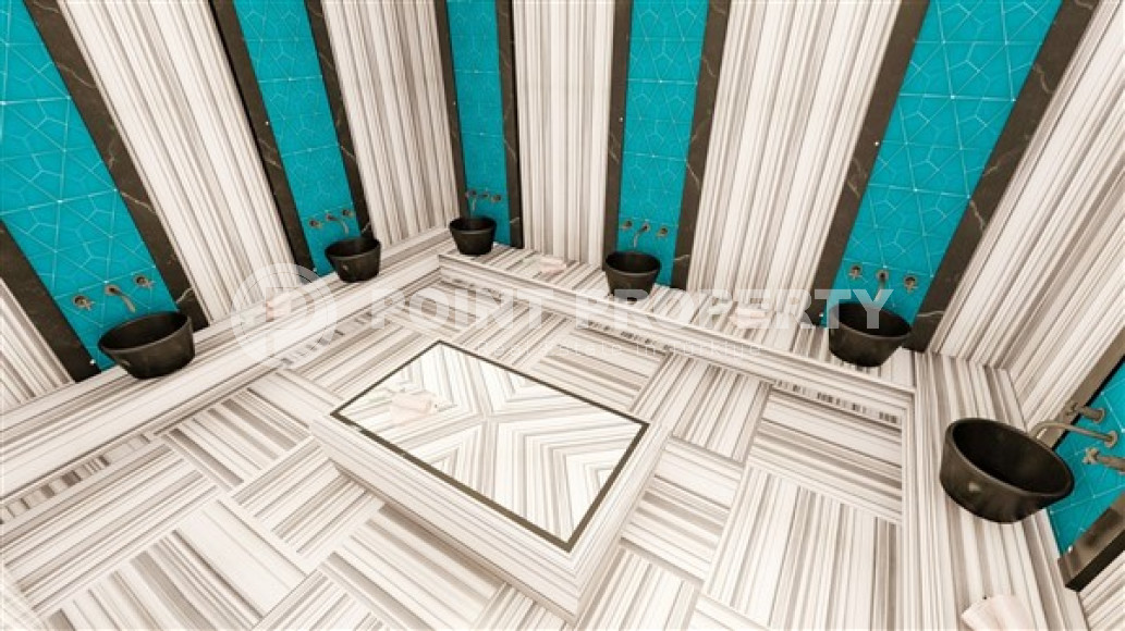 Inexpensive apartment 1+1, 65 m2, in the Kestel area, Alanya, in a low-rise complex with 5* infrastructure-id-2822-photo-12