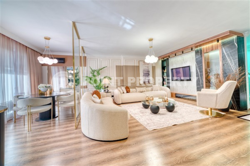 Двухуровневые апартаменты с дизайнерским интерьером, 250 м2 в районе Тосмур, с 3 ванными комнатами и 4 балконами-id-2827-фото-2