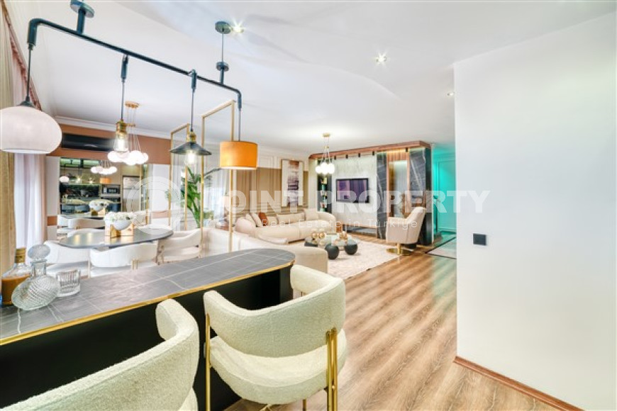 Двухуровневые апартаменты с дизайнерским интерьером, 250 м2 в районе Тосмур, с 3 ванными комнатами и 4 балконами-id-2827-фото-5