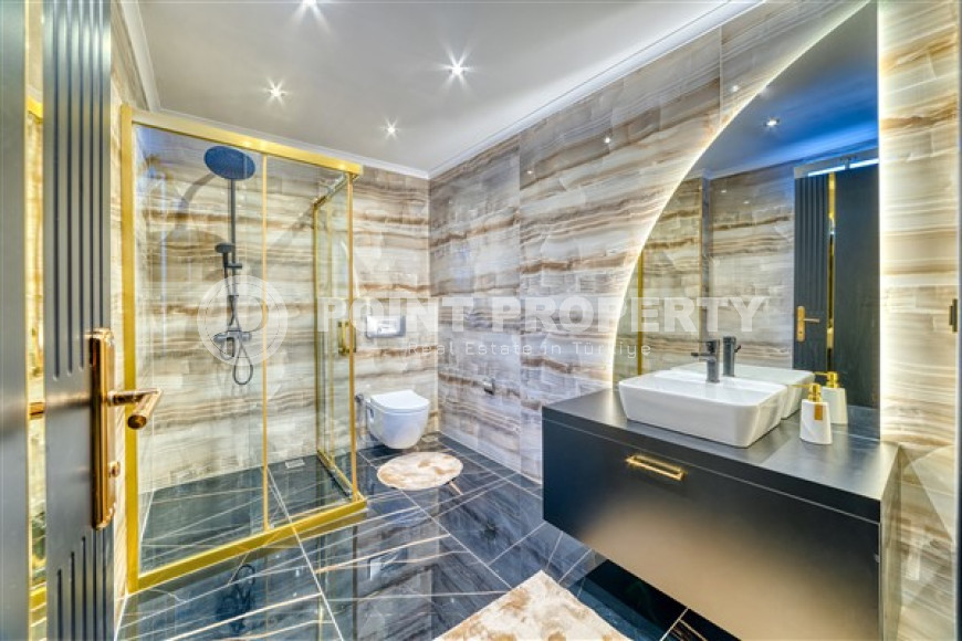 Двухуровневые апартаменты с дизайнерским интерьером, 250 м2 в районе Тосмур, с 3 ванными комнатами и 4 балконами-id-2827-фото-12