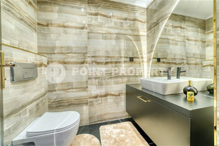 Двухуровневые апартаменты с дизайнерским интерьером, 250 м2 в районе Тосмур, с 3 ванными комнатами и 4 балконами-id-2827-фото-13