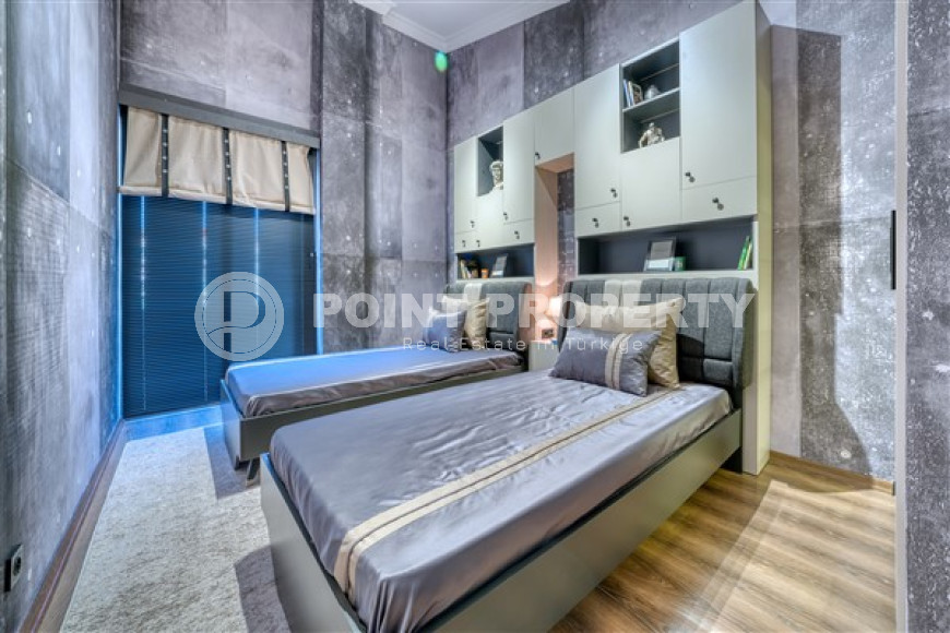 Двухуровневые апартаменты с дизайнерским интерьером, 250 м2 в районе Тосмур, с 3 ванными комнатами и 4 балконами-id-2827-фото-15