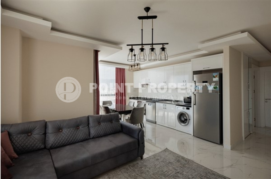 Stylish 1+1 apartment on the 8th floor of the residence, Mahmutlar, Alanya, with mountain views-id-2831-photo-9