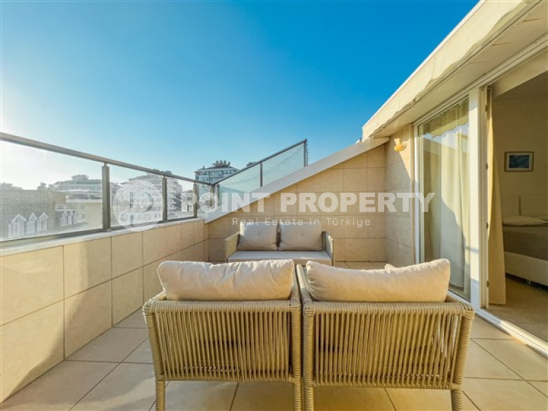 Светлый пентхаус в охраняемом комплексе 2011 года постройки, 120 м2, с мебелью, Оба-id-2840-фото-14