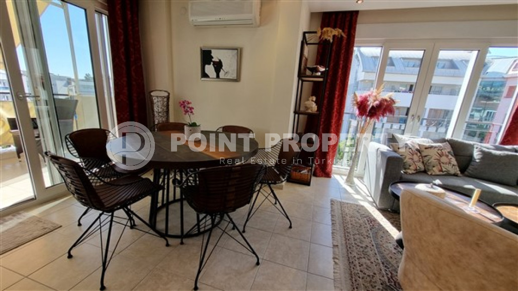 Вместительный трехкомнатный дуплекс 120 м² с выходом на крышу в уютном комплексе в районе Оба, Алания-id-2866-фото-5