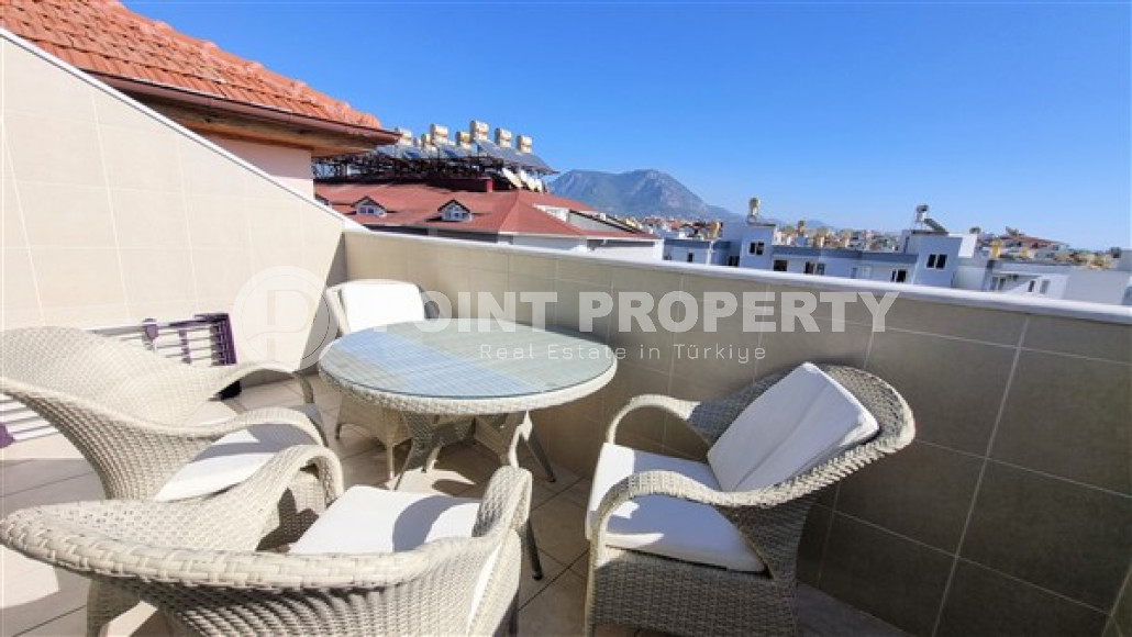 Вместительный трехкомнатный дуплекс 120 м² с выходом на крышу в уютном комплексе в районе Оба, Алания-id-2866-фото-21