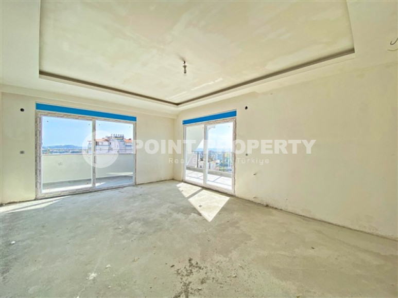 View penthouse 4+1 large area with sea views, in a new house, at an attractive price, Payallar, Alanya-id-2885-photo-3