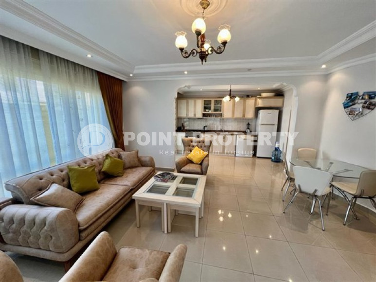 Атмосферная трёхкомнатная квартира, 110 м2, в районе Оба, Аланья на 2 этаже в доме с двумя балконами-id-2889-фото-3