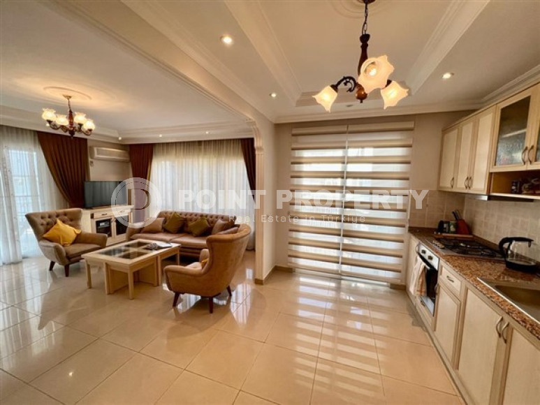 Атмосферная трёхкомнатная квартира, 110 м2, в районе Оба, Аланья на 2 этаже в доме с двумя балконами-id-2889-фото-5