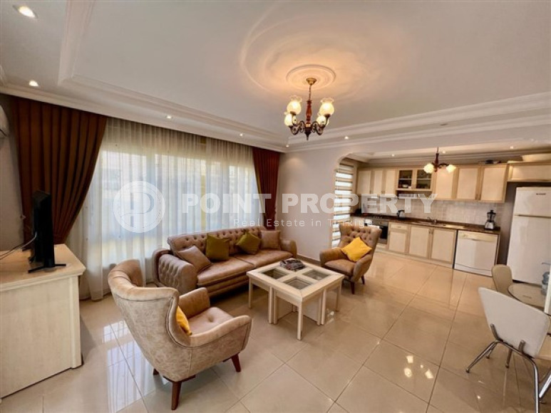 Атмосферная трёхкомнатная квартира, 110 м2, в районе Оба, Аланья на 2 этаже в доме с двумя балконами-id-2889-фото-6