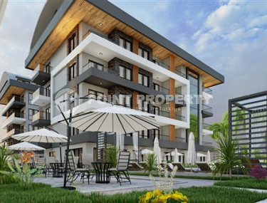 Inexpensive apartment with a small area of 45 m2 in a complex under construction (June 2023) in the Oba area, Alanya-id-2890-photo-1