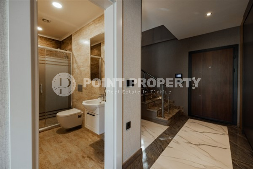 Респектабельная дуплексная вилла 230 м2 с земельным участком 400 м2, Каргыджак, Аланья-id-2907-фото-24