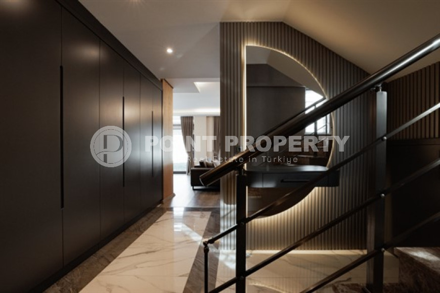 Респектабельная дуплексная вилла 230 м2 с земельным участком 400 м2, Каргыджак, Аланья-id-2907-фото-34