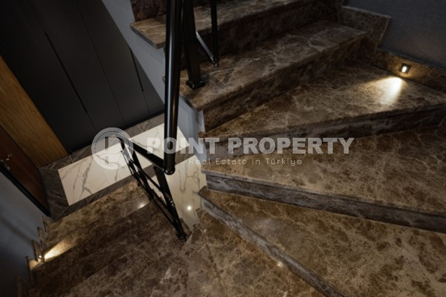 Респектабельная дуплексная вилла 230 м2 с земельным участком 400 м2, Каргыджак, Аланья-id-2907-фото-37