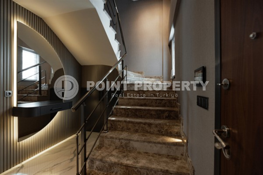 Респектабельная дуплексная вилла 230 м2 с земельным участком 400 м2, Каргыджак, Аланья-id-2907-фото-41