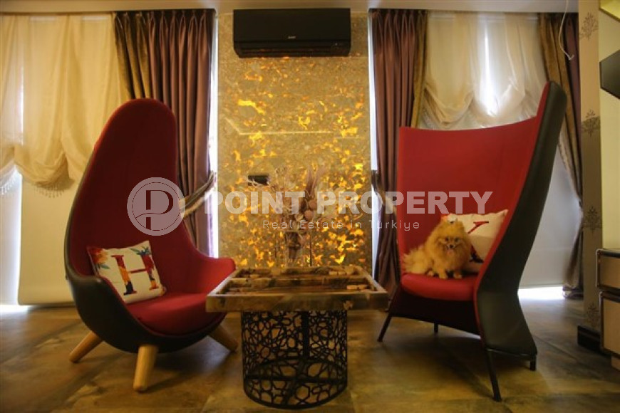 Дизайнерский дуплекс 220 м2  в районе Оба, Аланья, с роскошной мебелью-id-2909-фото-2