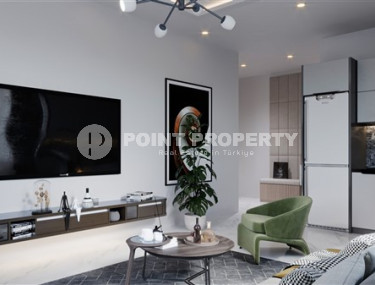 Приятная квартира 1+1 стандартной площади в строящемся доме в районе Конаклы, Аланья-id-2915-фото-2