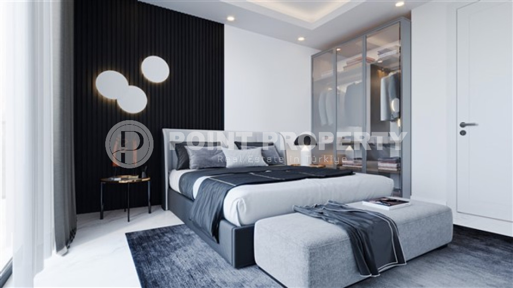 Приятная квартира 1+1 стандартной площади в строящемся доме в районе Конаклы, Аланья-id-2915-фото-7